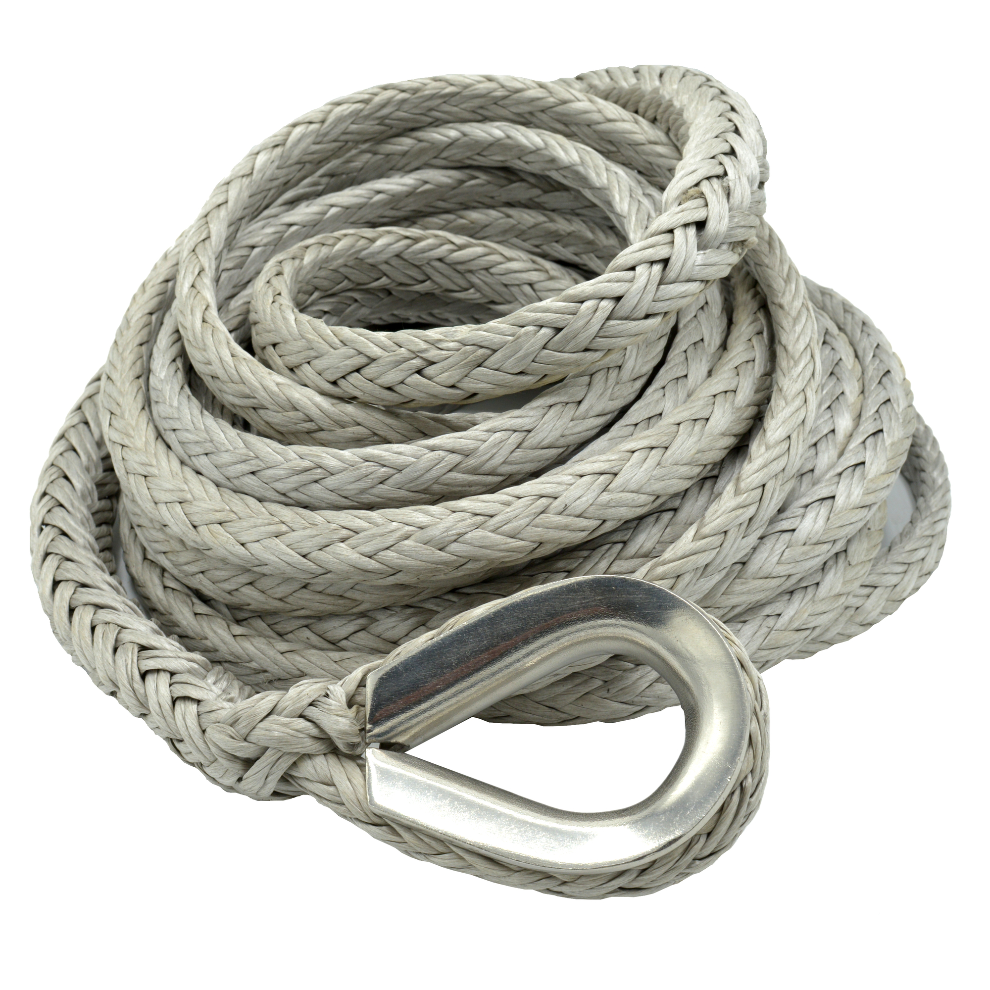 Nimbus, Synthetic Winch Line Ext w/Thimble Kevlar Tail, Max. Capacity 32100 lb, Length 75 ft, Diameter 1/2 in, Model# 27-0500075